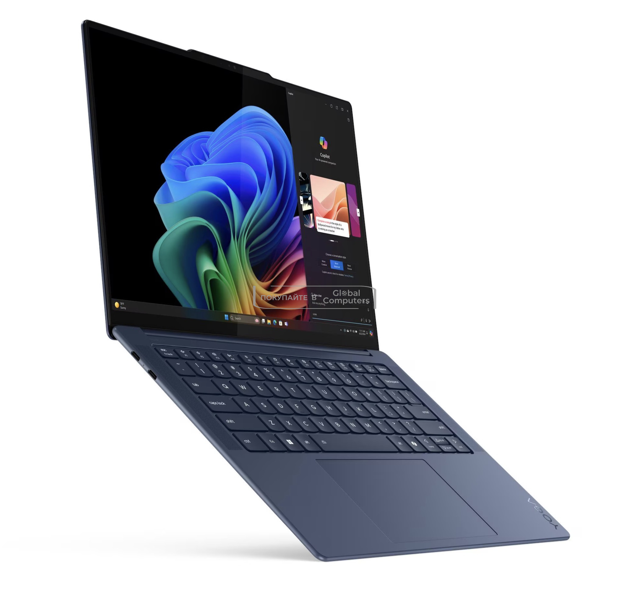 Lenovo Yoga Slim 7x 14Q8X9 14" 3K OLED Snapdragon X Elite/16GB/512GB SSD/Win 11 (83ED0001US) фото