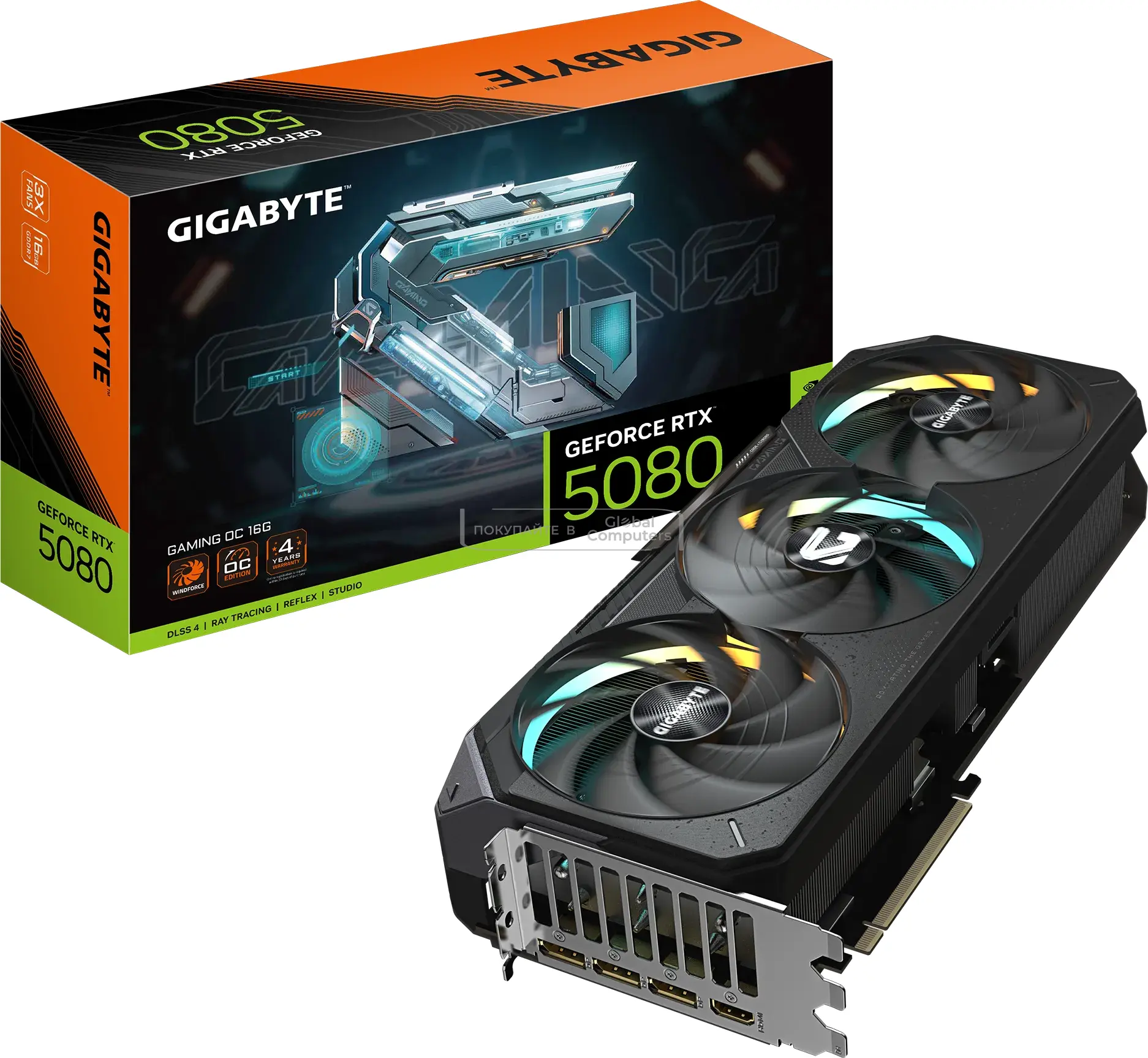 GIGABYTE GeForce RTX 5080 GAMING OC 16GB/REV1.0 (GV-N5080GAMING OC-16GD) фото