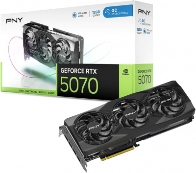 PNY GeForce RTX 5070 OC 12GB GDDR7 Triple Fan PCIe 5.0 (VCG507012TFXPBW1-0) фото