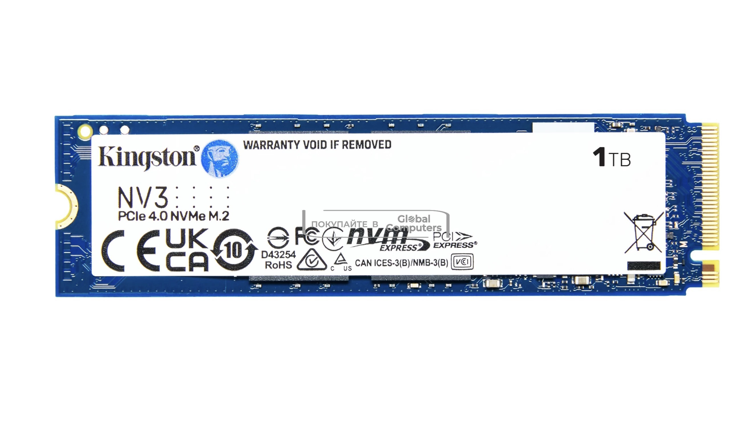 Kingston NV3 PCIe 4.0 NVMe M.2 1TB SSD SNV3S/1000G фото